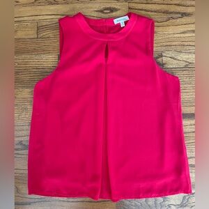 Monteau Los Angeles Red Sleeveless Keyhole Front Tank Blouse Junior’s Size Large